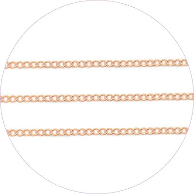 AGEHA ART CHAIN ROSE GOLD 0.7MM